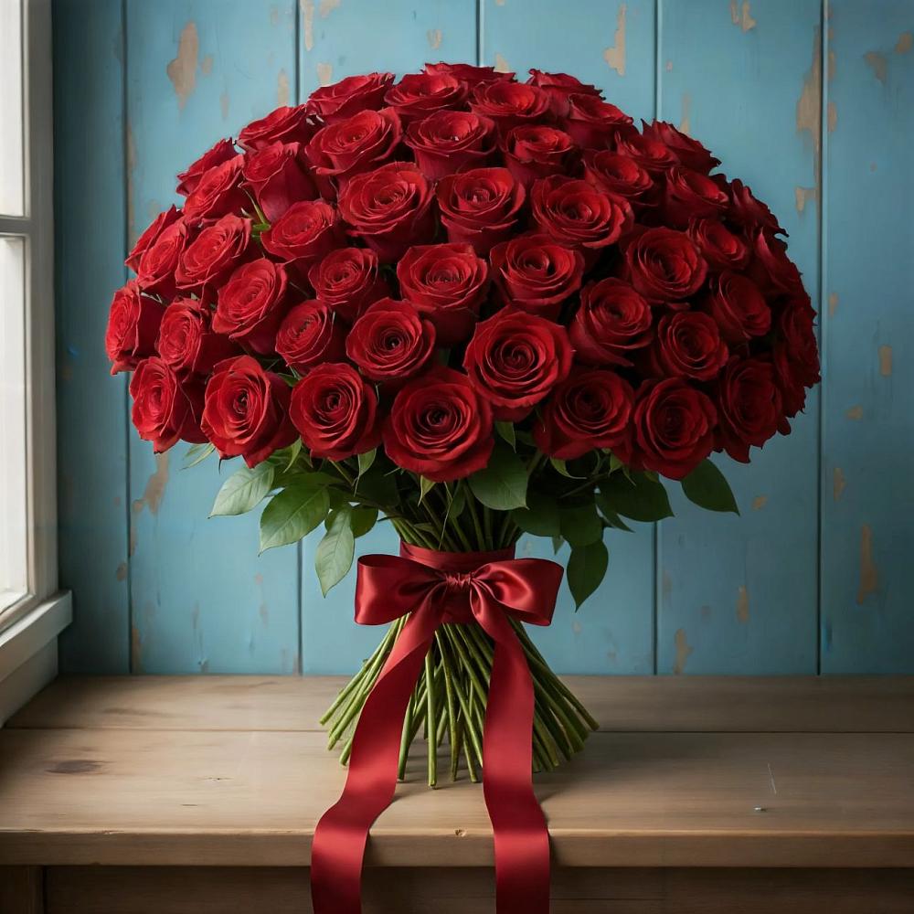 Букет Красные розы Блэк Меджик в Куеда