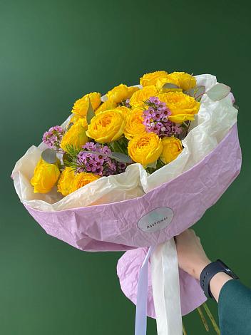 Букет Кустовые желтые розы в Куеда