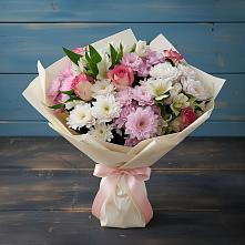 Букет цветов из:  Хризантемы, Альстромерии и Розы в Куеда