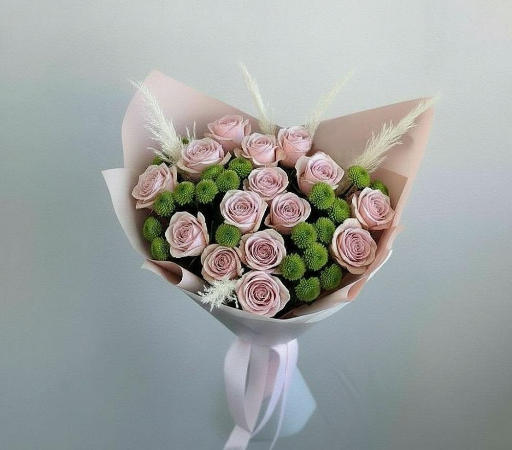 Букет цветов из: Розы и Хризантемы в Куеда