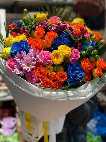 Букет цветов из: Розы и Хризантемы в Куеда