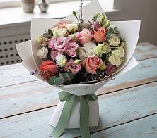 Букет цветов из:  Розы, Лизиантусы и Гвоздики #REPLACE_PRED# Куеда