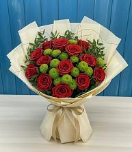 Букет цветов из:  Розы и Хризантемы в Куеда