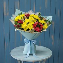 Букет цветов из:  Альстромерии и Хризантемы #REPLACE_PRED# Куеда